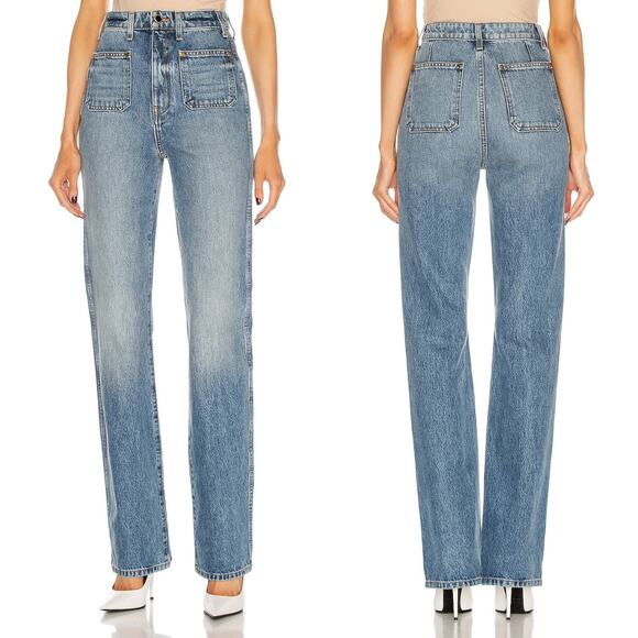 KHAITE Denim - KHAITE NWT Isabella High Rise Waist Straight Leg Jeans in Santa Cruz